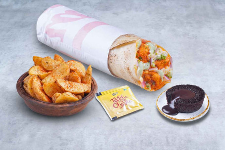 (Serves 1) Super Saver Chicken Tikka Wrap Meal Dessert (Extra Savings)