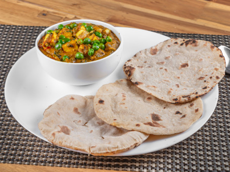 Muttor Paneer With 3 Tawa Roti