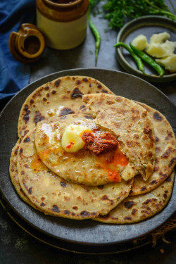 Spl Aaloo Prantha With Veg Sabji [2Pcs]