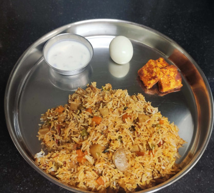 Egg Paneer Biryani Ryta