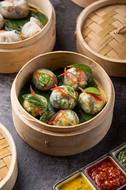 Exotic Mushroom And Corn Dim Sum [6 Pieces]