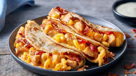 Chicken, Bacon, Mac Cheese Quesadillas