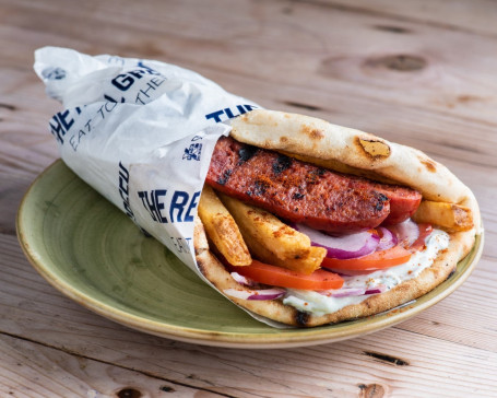 Loukaniko Souvlaki Wrap