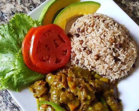 Rice Peas Curry Mutton