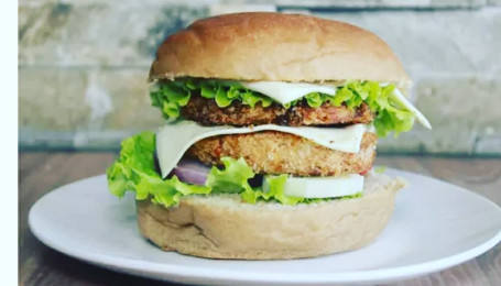 Cheesy Veg Burger (Wheat Burger)