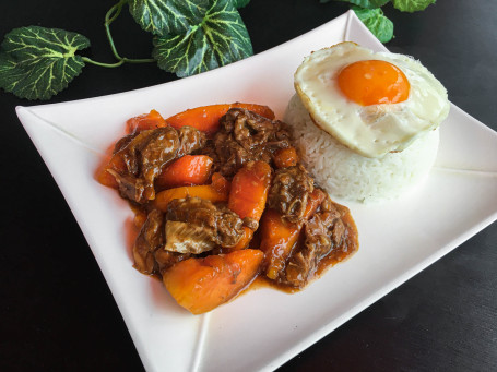 Beef Brisket With Papaya Rice