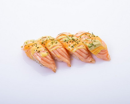 Rainbow Aburi Salmon Nigiri Box