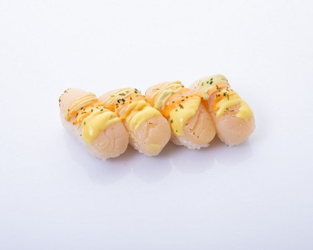 Rainbow Aburi Scallop Nigiri Box