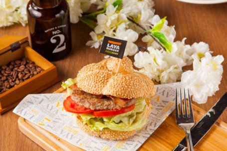 Jié Kè Hòu Niú Zhī Jiā Gē Bǎo Pan Burger Z Grubą Wołowiną