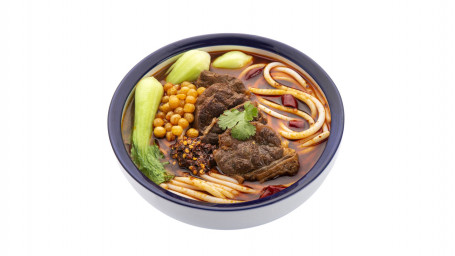 Szechuan Spicy Slow Cooked Beef On Rice Noodle Soup