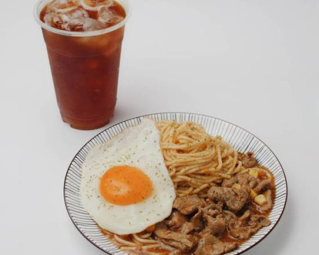 Pào Cài Kǎo Ròu Tiě Bǎn Miàn Hot Plate Noodles With Grilled Pork And Kimchi Combo