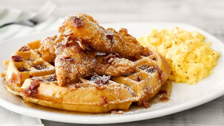 Maple Bacon Chicken 'N Waffle Breakfast