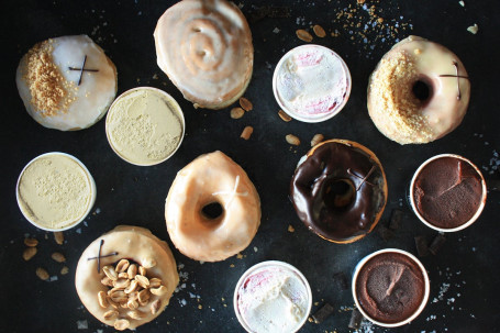 Vegan Ice Cream Doughnuts Selection