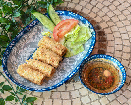 Shrimp Crab Rice Net Spring Rolls