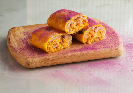 Gǔ Zǎo Yù Ní Ròu Sōng Dàn Bǐng Traditional Egg Pancake Roll W/ Pork Floss Taro Mash