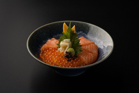 Sān Wén Yú Zi Qīn Zi Jǐng Salmon And Roe On Sushi Rice Bowl