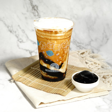 Hēi Táng Xiān Cǎo Xiān Nǎi Brown Sugar Milk With Grass Jelly