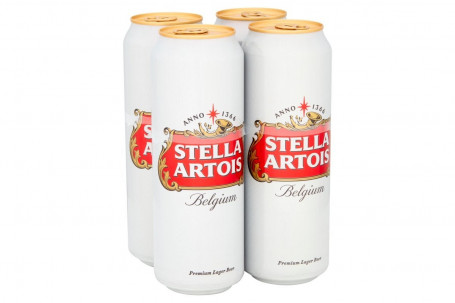 Stella Artois Belgium Premium Lager Puszki Do Piwa 4 X 568 Ml