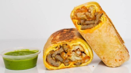 Kiełbasa, Jajko Cheddar Śniadanie Burrito