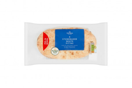 Morrisons Stonebaked White Pittas 6 Szt