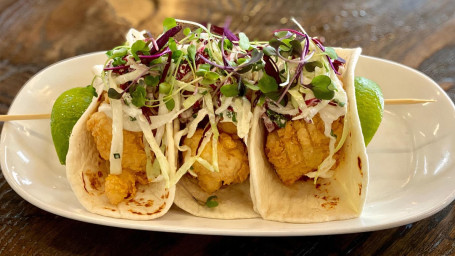 Large Pan Crispy Shrimp Tacos