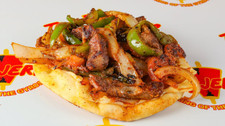 Steak Fajitas On Pita Sandwich