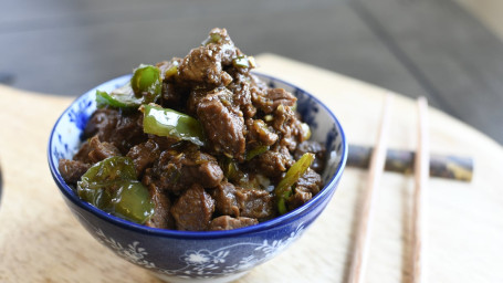 R3. Sichuan Style Diced Beef Over Rice