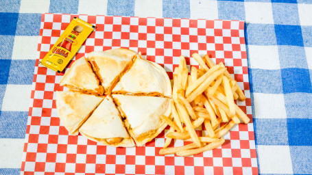 Chicken Cheese Quesadilla With Fries