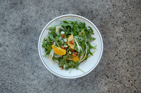 Fresh Rocket, Chopped Roasted Almonds, Oranges, Fennel