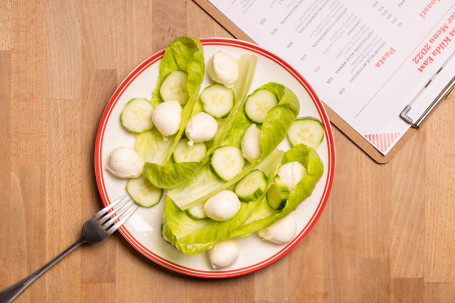 Cos Lettuce, Bocconcini And Cucumber