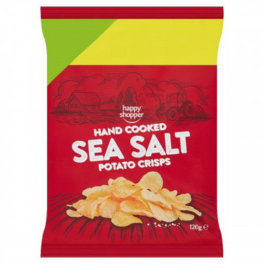 Happy Shopper Hand Cooked Sea Salt Potato Crisps 120G