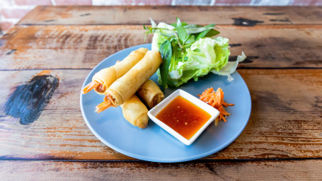 Chicken And Prawn Spring Rolls (4 Pieces)