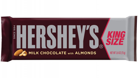 Hershey's Milk Chocolate With Almonds King Size 2.6 Oz