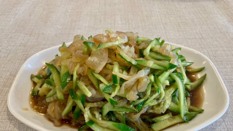 Jelly Fish With Cucumber Hǎi Zhē Huáng Guā