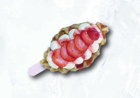 Cǎo Méi Jì Lián Zhī Shì Niú Jiǎo Bāo Wō Fū Strawberry Cream Cheese Croffle