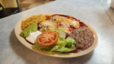 Three Enchiladas Plate