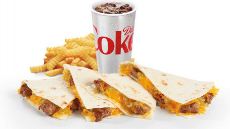 Nowe Kurczak Lub Carne Asada Cheddar Quesadilla Posiłek